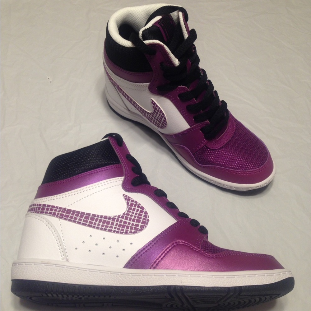 - Women's Nike Force Sky High tops sneakers wedges. Like new